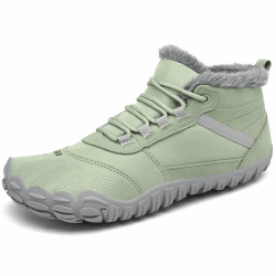 SAGUARO Barfußschuhe Gefüttert Herren Winterschuhe Damen Warm Winterstiefel 40 EU Grün