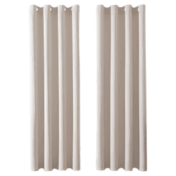 MRTREES Vorhang Blickdicht Gardinen Thermovorhang mit Ösen Verdunklungsvorhang Ösenschal, Kurz Modern 225×140cm(H×B) Beige Creme 2er Set für Hotels Büros Wohnzimmer Schlafzimmer Kinderzimmer H225 x B140 cm (2er Pack) Beige