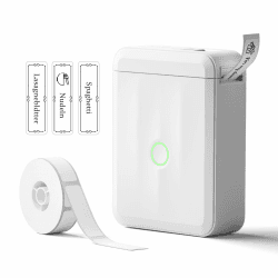 NIIMBOT Etikettendrucker, Bluetooth D110 Upgrade Selbstklebendes Etikettiergerät, Tragbarer Beschriftungsgerät Thermoetikettierer Aufkleber Druckbreite 15mm Kompatibel mit iOS Android Für Zuhause Büro Small Weiß