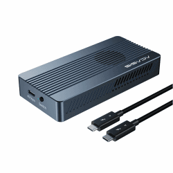 ACASIS 40Gbps M.2 NVMe SSD Gehäuse mit Lüfter,für M1 M2 Pro/Max,Thunderbolt festplatten gehäuse kompatibel mit Thunderbolt 4/3,USB4/3.2/3.1/3.0/2.0, unterstützt SSD Größe 2280 B+M M-Key TBU405PROM1