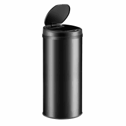 Monzana® Sensor Mülleimer 40L Smarter Abfalleimer inkl. Ladekabel Edelstahl Berührungslos LED Anzeige Wasserdicht Küche Restabfall Recycling Mülltonne 40L Schwarz