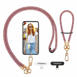 MoKo Handykette Universal, Verstellbar Schlüsselband mit Handschlaufe, Handyband Handy Lanyard zum Umhängen, Umhänge-Handyband × 1, Handschlaufe x 1, Lanyard-Patch × 2, Regenbogen