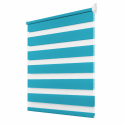 Deswell Doppelrollo Klemmfix ohne Bohren Türkis B90 x H120 cm (Stoffbreite 86cm) Rollos für Fenster ohne Bohren für Fenster mit Lichtdurchlässig & Verdunkelnd/Höhe Stufenlos Verstellbar B90 x H120 cm Türkis