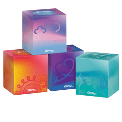 Kleenex Kosmetiktücher-Boxen, für den täglichen Gebrauch, 3-lagig, Collection Würfel, 12 x 48 Tücher Collection (12 x 48 Tücher)