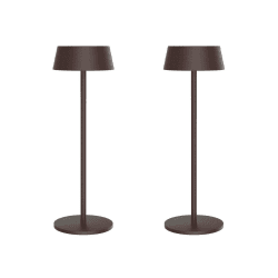 K-Bright Berührungsschalter Dimmbare LED Schnurlose Schreibtischlampe 2er Pack Wiederaufladbare Warme Lichtfarbe 3000K Wasserdichte Innen-Außen-Schreibtischlampe Designer Ladestation Rostrot 2 Stück-rostrot-3000k 2 Stück-3000K