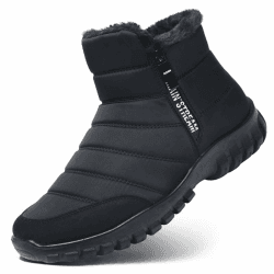 Winterstiefel Herren Winterschuhe Schneestiefel Warm Gefüttert Wanderschuhe Schneestiefel Wanderschuhe rutschfest Trekkingschuhe Stiefel Outdoor Wanderstiefel Leichte Boots 44 EU Schwarz