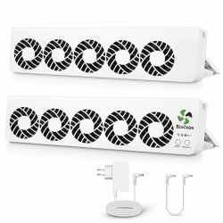 ecoCalm Heizkörper Ventilator Duo Set mit 10 Verbesserten Lüfter, Intelligenter Heizkörperverstärker Erhöhen die Effizienz der Heizung und Sparen Energie Duo-set
