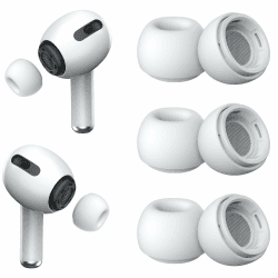 Ersatz-Ohrstöpsel für Airpods Pro und AirPods Pro 2 mit Loch zur Geräuschreduzierung, 3 Paar Silikon-Ohrstöpsel für Airpods Pro mit tragbarer Aufbewahrungsbox und passend für die Ladehülle (Klein) Small