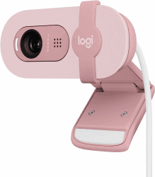 Logitech Brio 100 Full HD-Webcam für Meetings und Streaming, Auto-Lichtausgleich, integriertes Mikrofon, Abdeckblende, USB-A, für Microsoft Teams, Google Meet, Zoom und mehr - Rosa Rosa Brio 100