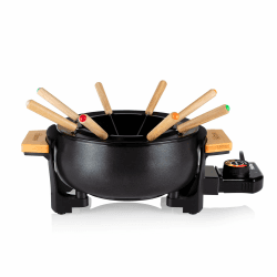 Tristar FO-1108 Fondue, Schwarz Bamboo