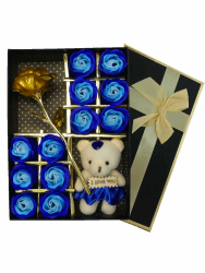 DAMAS DESIGN Geschenkset für Frauen - Romantik pur für besondere Anlässe wie Geburtstage, Valentinstag, Hochzeiten und Jahrestage Farbe Blau