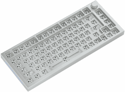 GLORIOUS Gaming GMMK PRO 75% Barebones (Frame Only) – Modulares mechanisches Gaming-Keyboard, 1,5 kg schwer, RGB, voll anpassbar, unterstützt 5-polige Schalter, Amerikanisch/ANSI Layout - Weiß Barebones Amerikanisch QWERTY Weiß