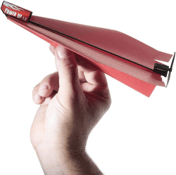 POWERUP 2.0 Papierflieger Bausatz | Elektronischer Motor für DIY Papierflieger | Fliegt weiter und länger | Perfekt für Kinder und Erwachsene | Gebrauchsfertiger Flugzeugmotor-Bausatz Rot