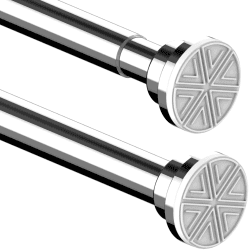 1Stück Kein Rost Duschvorhangstange Ausziehbar Edelstahl Duschstange ohne Bohren Teleskopstange für Badezimmer, Badewanne, Dusche, Türen 170-260CM Neues Design Silber 170-260CM(1Stück)