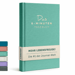 6-Minuten Tagebuch für Erwachsene 2025 (Das Original) - Dankbarkeitstagebuch, Wissenschaftlich Fundiertes Journal Buch - Achtsamkeitstagebuch für Mehr Resilienz & Selbstliebe Ozeangrün
