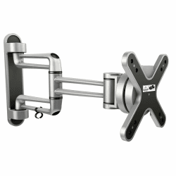 RICOO TÜV geprüfte PC Monitor Wandhalterung Schwenkbar Neigbar Universal für Bildschirm 13-19-24-27-32 Zoll, Halterung Wand S2111, Monitorhalterung, Bildschirmhalterung, VESA 75 x 75, 100x100 mm 13"-29", max. 20 Kg Silber