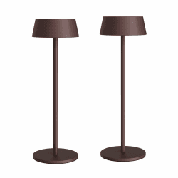 K-Bright 2 Stück LED Akku Tischleuchte, Kabellose tischlampe, 3000K warmweißes led tischlampe outdoor, Dimmbare Tischlampe Geeignet Für Abendessen, Lesen, Schlafzimmer, Garten Und Vieles Mehr Bronze Bronze 2 Stück