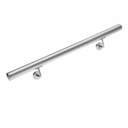 MONZANA® Edelstahl Handlauf V2A Geländer Treppengeländer 80 cm Wandhandlauf Wandhalterung Innen & Außen 80cm