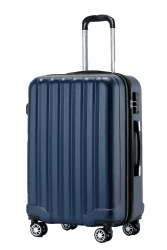 BEIBYE TSA-Schloß 2080 Hangepäck Zwillingsrollen neu Reisekoffer Koffer Trolley Hartschale Set-XL-L-M(Boardcase) (Dunkelblau, L) Dunkelblau L