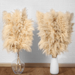 16 Stück Pampasgras Groß - DATEFUN Pampasgras XXL Boho Deko 100CM - Trockenblumen Pampasgras Deko Natürliche & Flauschige - für Bodenvasen, Tisch, Hochzeits, Wohnzimmer, Schlafzimmer 100cm-16pcs