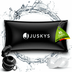 Juskys Aufblasbare Poolabdeckung Rechteckig 2 x 4 m - Pool Abdeckung, Luftkissen, Winter Poolkissen, Abdeckplane zum Aufblasen, Überwinterung, Whirlpool