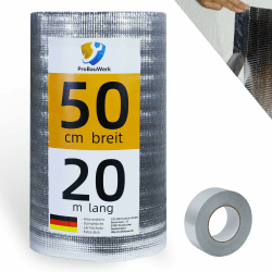 CCLIFE Isolierfolie Thermofolie Alu Dämmfolie 3-4mm Heizkörper Reflexionsfolie für Dächer Fenster Rohre Böden,0.5x20m-10㎡