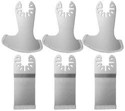 LEILUO Oszillierende Multitool Klingen 6er Pack Diamant Multifunktionswerkzeug Klingen Set für Fugenentfernung Passend für DeWalt Milwaukee Makita Ryobi und mehr 6tlg Diamant