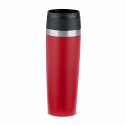 EMSA N2023750 Travel Mug Classic 0,5 Liter, neuer Komfort-Schraubverschluss, Pulverbeschichtung, Edelstahl, 6h heiß und 12h kalt, 100% dicht, 360°-Trinköffnung, Edelstahl, dunkelrot Neu (Komfort-Schraubverschluss) Neu (Komfort-Schraubverschluss) Dunkelrot