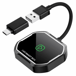 TERUNSOUl Carplay Wireless Adapter Für IOS, Wired CarPlay in Wireless CarPlay Adapter Umwandeln, Plug & Play Car Play Wireless Adapter Kompatibel mit Autos ab 2017 & iPhone iOS 10+ Schwarz