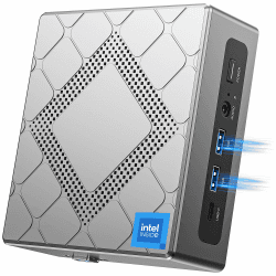 NiPoGi CK10 Mini PC 32 GB DDR4 RAM, Ιntel i5-12450H (bis zu 4,4GHz, 8C/12T) Mini PC WiFi 6, 1024 GB (1 TB) M.2 SSD Mini-Desktop-Computer, 4K UHD Triple Display/BT 5.2/USB 3.2 für Büro/Geschäft/Schule Intel Core i5-12450H/ 32GB RAM + 1024GB ROM