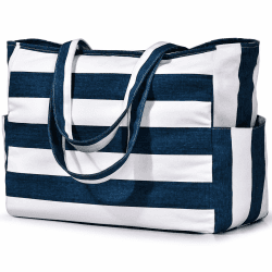 oscaurt Strandtasche Groß Handtasche Damen Tote Bag Wasserdichte Badetasche XXL Familie Shopper Tasche Damen Faltbare Einkaufstasche Groß Jutebeutel Tragetasche Dunkelblau