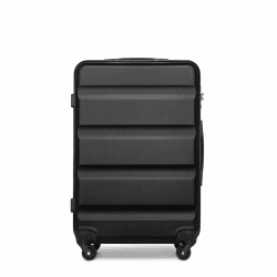 KONO Trolley Koffer Mittelgroß Koffer L Hartschalenkoffer Reisekoffer mit Rollen und TSA Schloss Leicht Hartschale Rollkoffer Koffer L Grösse 66x45x26cm, 63Liter (Mittelgroß Koffer, Schwarz) Schwarz L