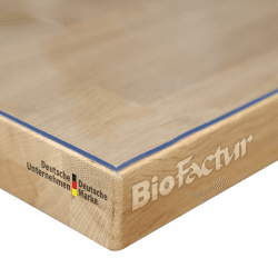 BioFactur Tischfolie transparent nach maß | glasklar durchsichtige tischdecke | 2 mm tischschutz transparent | Abwaschbar | Gerader Kante schreibtischunterlage transparent (Transparent, 80x120 cm) Transparent 120 x 80 cm (Rechteckig)