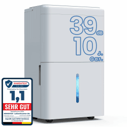 Newentor Bdpt. Luftentfeuchter Elektrisch 20L, Raumentfeuchter Elektrisch Leise 39dB, Entfeuchter Elektrisch Keller bis zu 150m³/50m², Mit 10 J. Gar., Ablaufschlauch, Abnehmbarem Filter, Timer 20L/24H