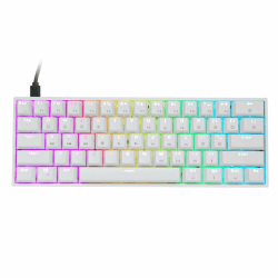 EPOMAKER SKYLOONG SK61 GK61 60% Mechanische Tastatur mit Kabel, RGB beleuchtet, Optical hot swap und Anpassbares, ABS Doubleshot, QWERTY staubdicht für PC/Mac/Gamer (Weiß, Gateron Optical Rot) Gateron Optional Red Weiß
