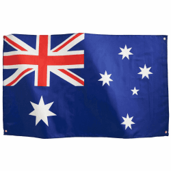 Runesol Australien Nationalflagge 3x5, 91x152cm, Aus-Banner, 4 Ösen, Australien-Tag, Australia Day, Messingöse In Jeder Ecke, Australien Fußball, Rugby, WM-Feierlichkeiten, Premium-Flaggen Australien 3 x 5 ft