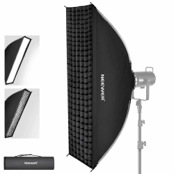 NEEWER 30x120cm rechteckige Softbox, schnell auf und abgebaut mit Diffusoren/Strahlgitter/Tasche, kompatibel mit Aputure 120d Godox SL60w NEEWER RGB CB60 und Anderen Bowens Leuchten, SF30120Q 12"x47"