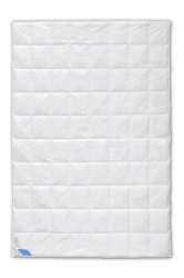 Böhmerwald Komfort Dauneneinziehdecke, allergikergeeignet, 90% Daunen / 10% Federn, Füllgewicht: 300 gr., Wärmeklasse: leicht, Größe: 135x200 cm, OEKO-TEX STANDARD 100, Weiß Wärmeklasse leicht 135 x 200 cm