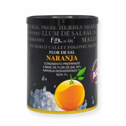 Llum de Sal Flor Naranja Gourmet Meersalz feinste Salzflocken mit Orange - das perfekte Geschenk aus Mallorca Spanien 150g