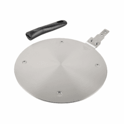LDHHYH Induktion Adapterplatte 24cm Induktionsadapterplatte, Induktion Adapter mit Abnehmbarem Griff, Induktionsadapter Edelstahl Adapterplatte für Induktionskochfeld für Milch, Kaffee, Kochgeschirr