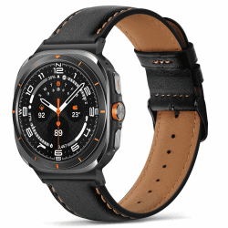 Tasikar Lederarmbänder Armbänder kompatibel mit Samsung Galaxy Watch Ultra 47 mm Herren/Damen Armbänder kompatibel mit Samsung Galaxy Watch 7 Ultra Armband, Schwarz Schwarz Ultra/47mm
