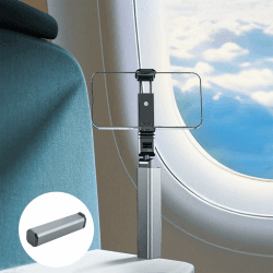 AiQInu Handyhalterung Verstellbare 360 Degree, Faltbarer Handy Halterung Flugzeug, Smartphone Halterung Kompatibel mit i'Phone, Handyhalter für Flugzeug, Küche, Büro (Schwarz)