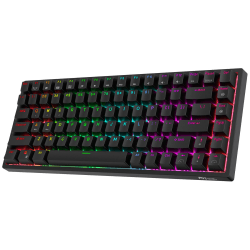 RK ROYAL KLUDGE RK84 Kabellose Bluetooth/2.4Ghz 75% RGB Mechanische Gaming-Tastatur, DREI Modi anschließbare Tastatur mit Hot-Swap-fähigem taktilem Braunem Schalter, Schwarz Interrupteur marron Schwarz