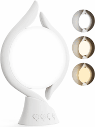 Wopigh Tageslichtlampe 10000 Lux, Sonnenlichtlampe mit 3 Lichtfarben 4 Timer 5 einstellbare und Memoryfunktion Lichtintensität, UV-Frei Sonnenlicht Lampe für Hause/Büro (Blanco, 2) 2 Weiß