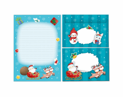Briefpapier-Set Weihnachten Weihnachtsmann als Briefblock mit Umschlag für Kinder Mädchen Jungen Weihnachtsbriefpapier (Block A5 mit 25 Blätter + 15 Umschläge) Breifblock + 15 Umschläge