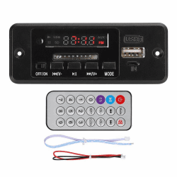 5V MP3 Audio Decoder Board, MP3 Audio Modul USB Decoder Modul mit Fernbedienung MP3 Audio Amplifier Decoder Board(Schwarz)