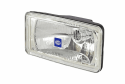 HELLA Halogen Fernscheinwerfer - Comet 550 - 12V - rechteckig - Referenzzahl: 17.5 - SAE - gemusterte Streuscheibe - glasklar - rechts/links - 1FD 005 700-471, Schwarz