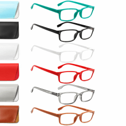 ZOECENT 6 Pack Lesebrille Herren Damen Blaulichtfilter Brille Federscharnier Computer Brillen Schwarz Lesebrillen 6 Farbe Mischen-2 3.0 x