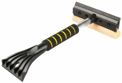 Walser Eiskratzer Auto, Eiskratzer Auto mit Besen, 2in1 Auto Schneebesen mit Auto Eiskratzer, Schneebesen Auto mit Ice Breaker, Scheibenkratzer Auto ca. 40 cm Eiskratzer mit Besen