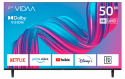 DYON Movie Smart 50 VX - 50 Zoll (126 cm) Fernseher (4K Ultra-HD Smart TV, Triple Tuner (DVB-C/-S2/-T2), App Store, Prime Video, Netflix, YouTube, DAZN, Disney+) [Mod. 2024] 50 Zoll Smart TV